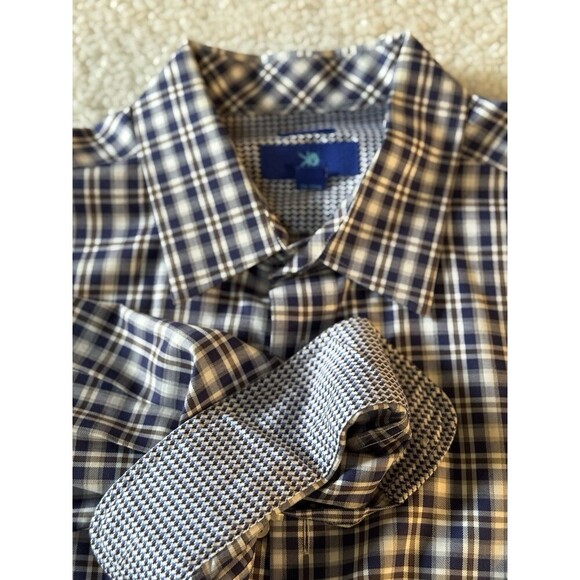 3 EGARA Men's Checked XLT Button Down Shirts Non Iron - Picture 13 of 14